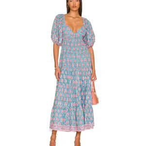 SAYLOR Annaleise Floral Tie‎ Back Midi Dress Medium